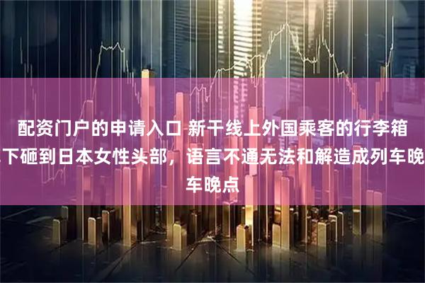 配资门户的申请入口 新干线上外国乘客的行李箱掉下砸到日本女性头部，语言不通无法和解造成列车晚点
